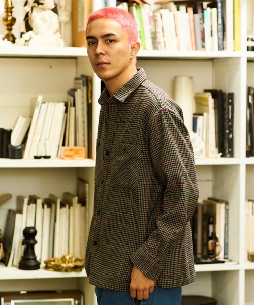 「ムラサキスポーツ」 「DEAR LAUREL」長袖シャツ M グレー メンズ_画像5