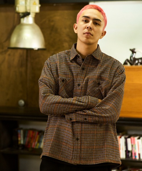 「ムラサキスポーツ」 「DEAR LAUREL」長袖シャツ M グレー メンズ_画像7