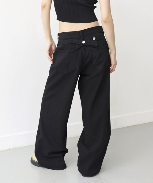 「UNE MANSION」 デニムパンツ SMALL ベージュ レディース_画像9