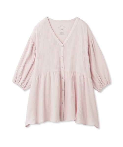 gelato pique（ジェラートピケ） 7分袖ブラウス ONE SIZE グレー