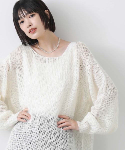 「CLOCHE」 長袖ニット FREE グレー レディース_画像3