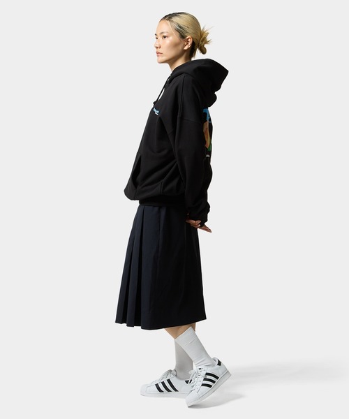 「HUF」 プルオーバーパーカー S ピンク系その他 メンズの画像