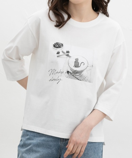 Honeys（ハニーズ） tシャツ 「ハニさら・接触冷感・UVカット」7分
