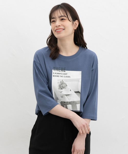 Honeys（ハニーズ） tシャツ 「ハニさら・接触冷感・UVカット」7分
