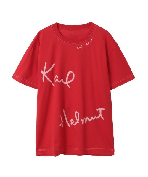 Karl Helmut tシャツ ビックロゴプリントTシャツ メンズ レディース