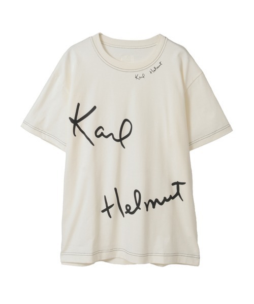 Karl Helmut tシャツ ビックロゴプリントTシャツ メンズ レディース