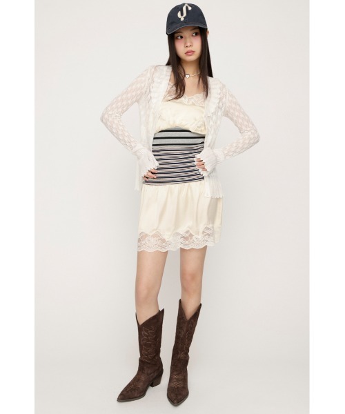 SLY（スライ） ワンピース CUTSEW REMAKE SATIN DRESS カットソー