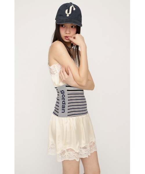 SLY（スライ） ワンピース CUTSEW REMAKE SATIN DRESS カットソー