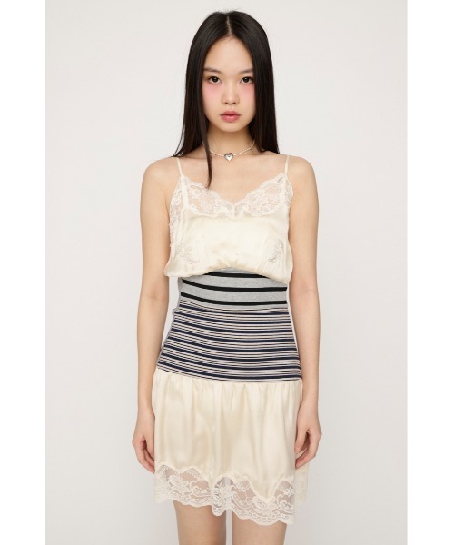 SLY（スライ） ワンピース CUTSEW REMAKE SATIN DRESS カットソー