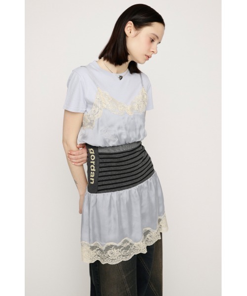 SLY（スライ） ワンピース CUTSEW REMAKE SATIN DRESS カットソー