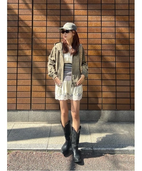 SLY（スライ） ワンピース CUTSEW REMAKE SATIN DRESS カットソー