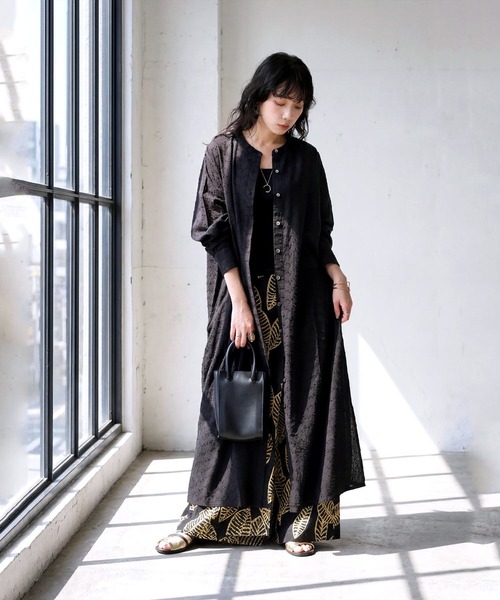 antiqua（アンティカ） シャツワンピース 綿100 インド綿 シャツ