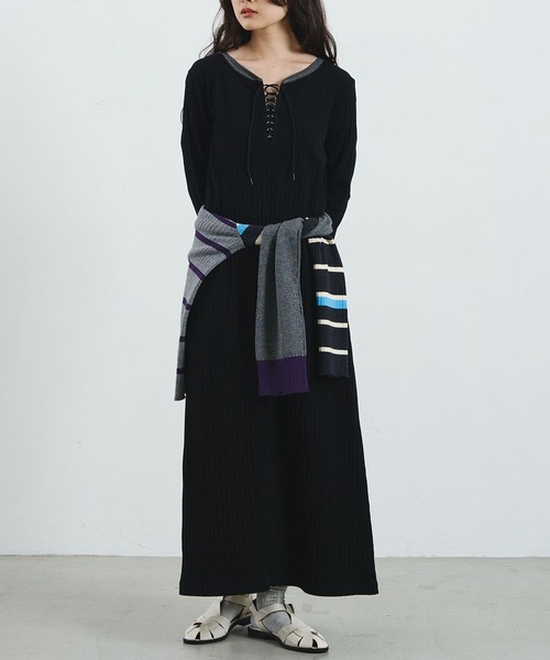 ROSE BUD（ローズバッド） ワンピース LACEUP CUT DRESS : ZOZOTOWN