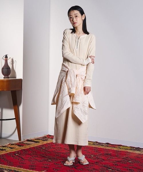ROSE BUD（ローズバッド） ワンピース LACEUP CUT DRESS : ZOZOTOWN