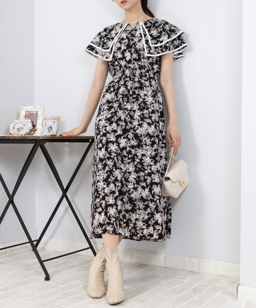 「pumpkin port」 半袖ワンピース MEDIUM アイボリー レディース_画像9