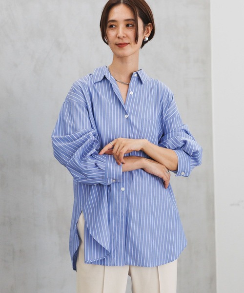 「LEPSIM」 長袖シャツ FREE ブラウン レディース_画像2