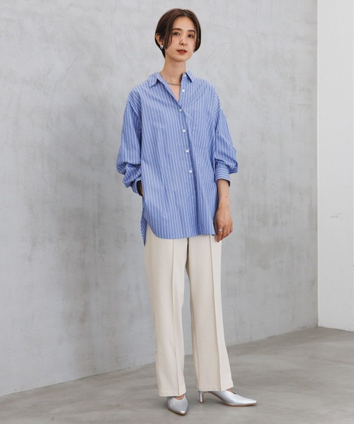 「LEPSIM」 長袖シャツ FREE ブラウン レディース_画像3