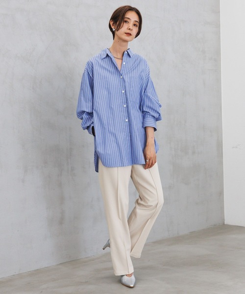 「LEPSIM」 長袖シャツ FREE ブラウン レディース_画像4