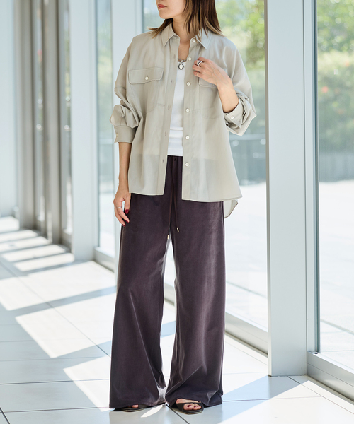 iena✳︎シアーシャツ コットンシルクシアーシャツ（シャツ／ブラウス）｜IENA（イエナ）の