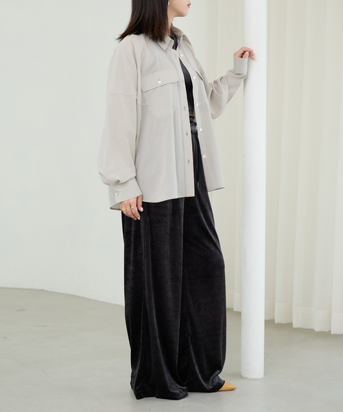 IENA LA BOUCLE（イエナラブークル） ブラウス シャツ フィブリル