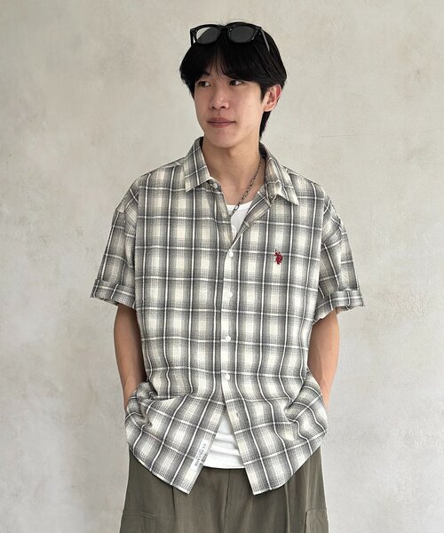 U.S. POLO ASSN.（ユーエスポロアッスン） ブラウス シャツ シア