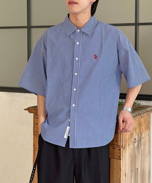 U.S. POLO ASSN.（ユーエスポロアッスン） ブラウス シャツ シア