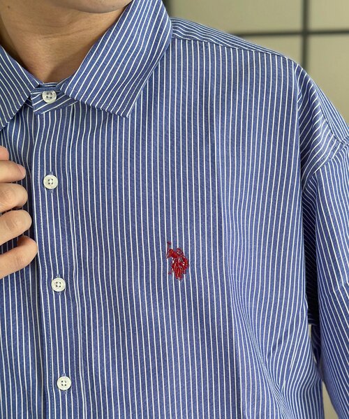 U.S. POLO ASSN.（ユーエスポロアッスン） ブラウス シャツ 半袖 シア