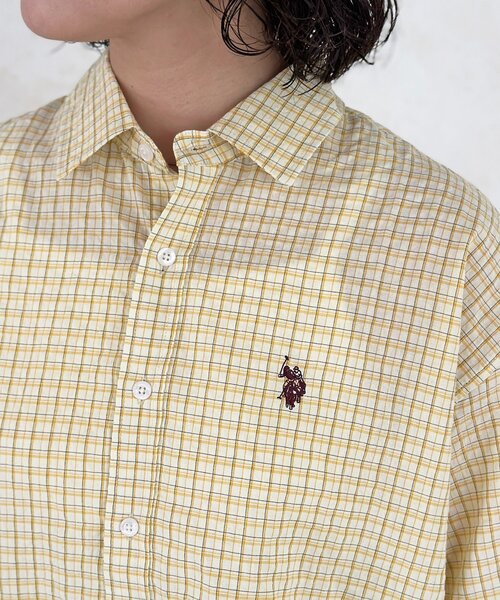 U.S. POLO ASSN.（ユーエスポロアッスン） ブラウス シャツ 半袖 シア