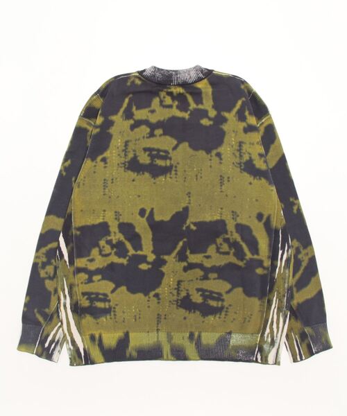 DIESEL（ディーゼル） ニットカーディガン X-SMALL ブラック×カーキ 