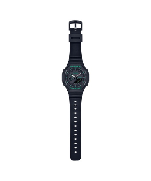 「G-SHOCK」 デジタル腕時計 FREE ブラック×グリーン レディース_画像3