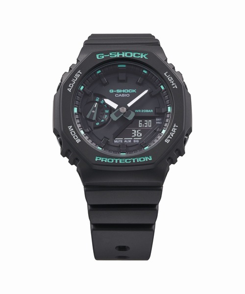 「G-SHOCK」 デジタル腕時計 FREE ブラック×グリーン レディース_画像6