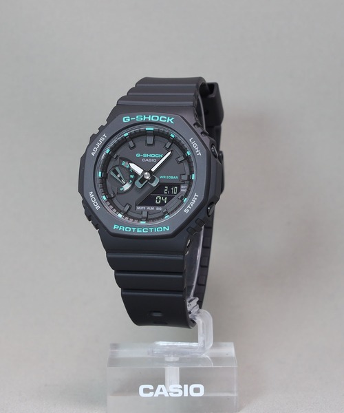 「G-SHOCK」 デジタル腕時計 FREE ブラック×グリーン レディース_画像7