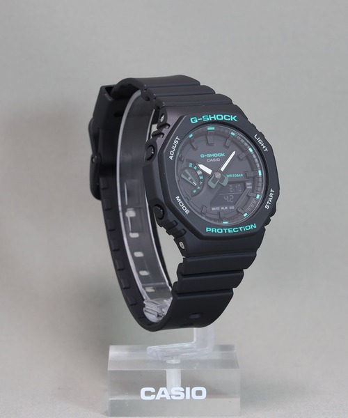 「G-SHOCK」 デジタル腕時計 FREE ブラック×グリーン レディース_画像8