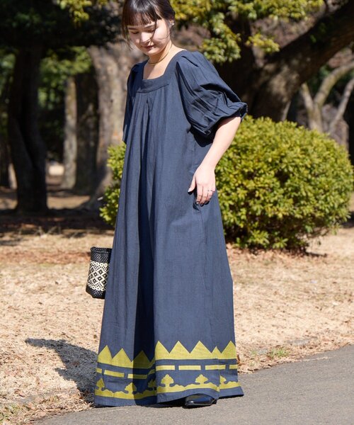 Aguni 花柄刺繍 サロペット オールインワン CIAOPANIC TYPY（チャオパニックティピー） サロペット オーバーオール