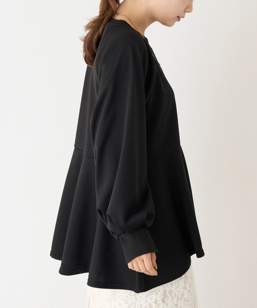 「LAVEANGE」 長袖カットソー 5L ブラック レディース_画像7