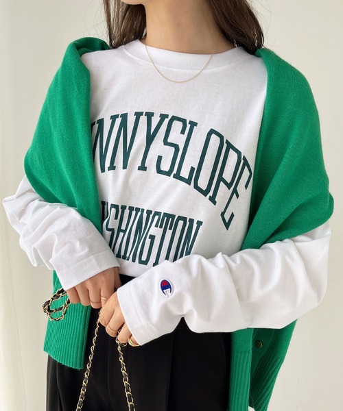 Champion（チャンピオン） 長袖カットソー LARGE オフホワイト 
