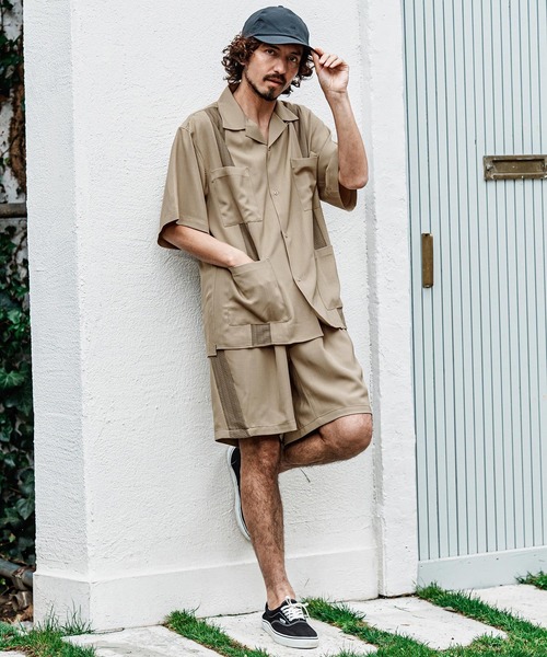CAMBIO（カンビオ） シャツ mhs2639- ストレッチショートスリーブ