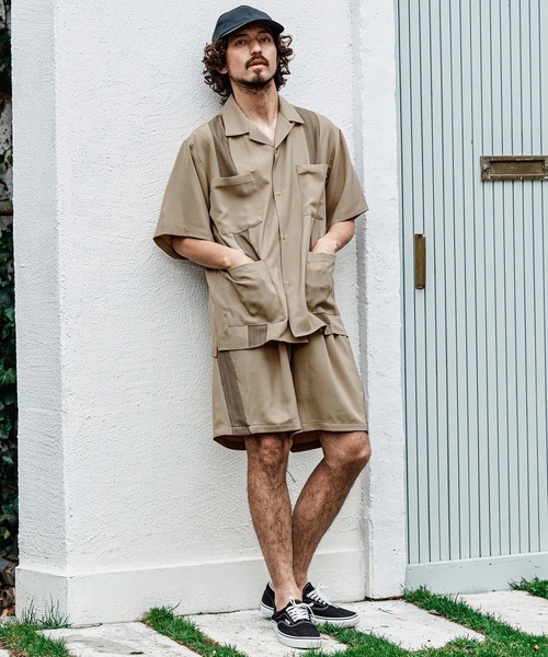 CAMBIO（カンビオ） シャツ 半袖 mhs2639- ストレッチショートスリーブ