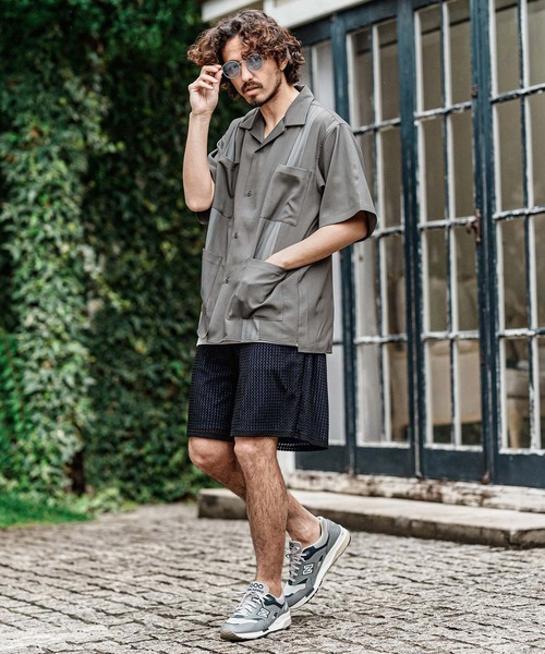 CAMBIO（カンビオ） シャツ mhs2639- ストレッチショートスリーブ