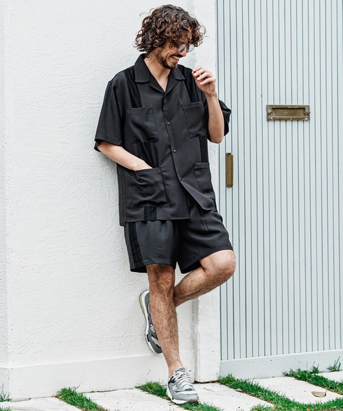 CAMBIO（カンビオ） シャツ 半袖 mhs2639- ストレッチショートスリーブ