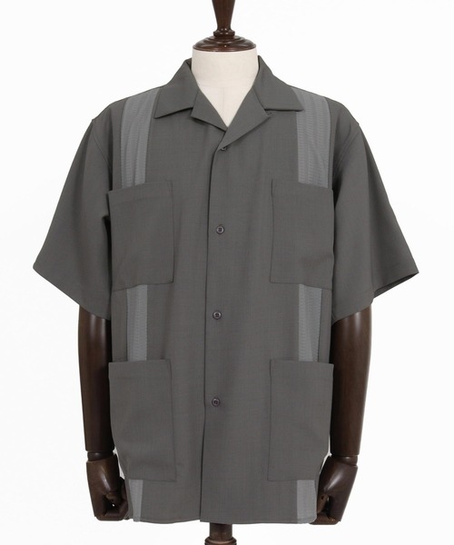 CAMBIO（カンビオ） シャツ 半袖 mhs2639- ストレッチショートスリーブ