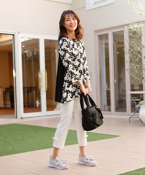 「TO BE CHIC」 長袖ワンピース 40 ホワイト レディース_画像5