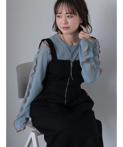 「ehka sopo」 サロペットスカート F ベージュ レディース_画像8