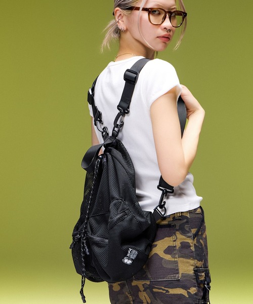 X-girl（エックスガール） デイバック リュック FACE LABEL 2WAY MESH
