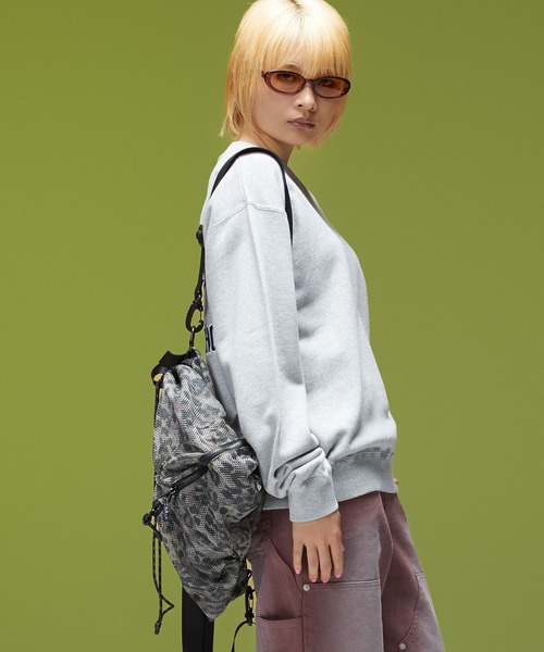 X-girl（エックスガール） デイバック リュック FACE LABEL 2WAY MESH