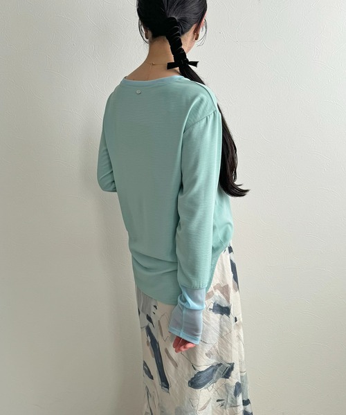 「LHELBIE」 長袖ブラウス M オフホワイト レディース_画像5