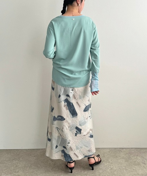 「LHELBIE」 長袖ブラウス M オフホワイト レディース_画像7