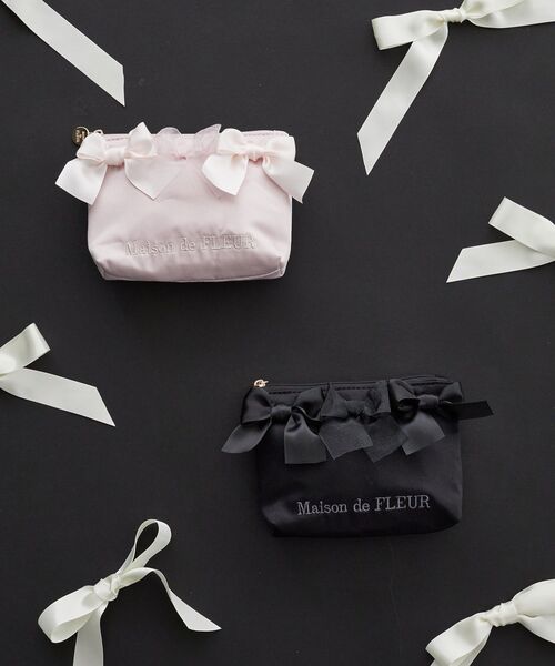 「Maison de FLEUR」 ポーチ FREE ブラック レディース_画像2