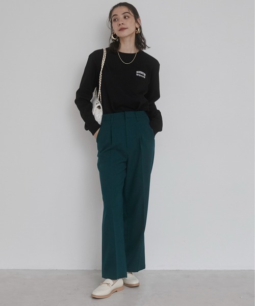 「ANGIE」 長袖カットソー MEDIUM ネイビー レディース_画像2