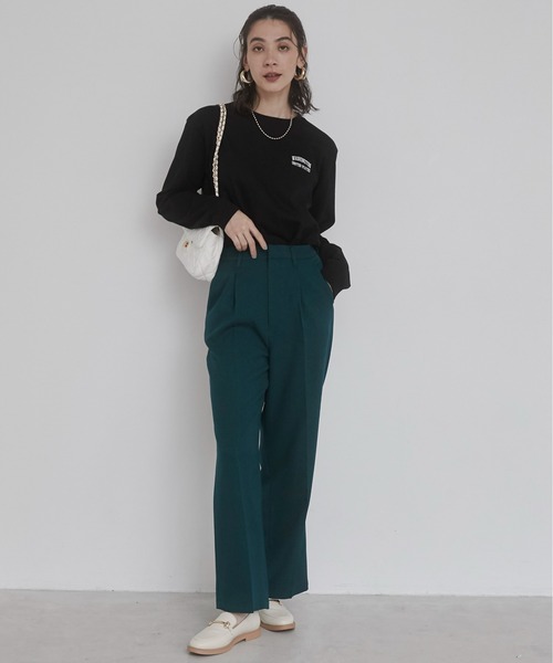 「ANGIE」 長袖カットソー MEDIUM ネイビー レディース_画像3